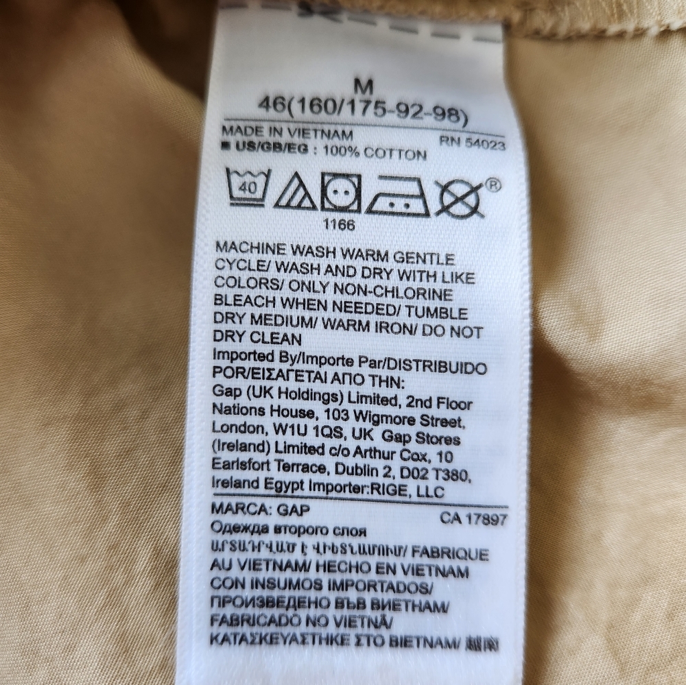 Gap Tan Cotton Skirt w/Pockets Elasticized Waist , Size M - Picture 4 of 7